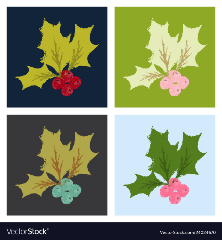 Free: Christmas holly icon symbol vector image 