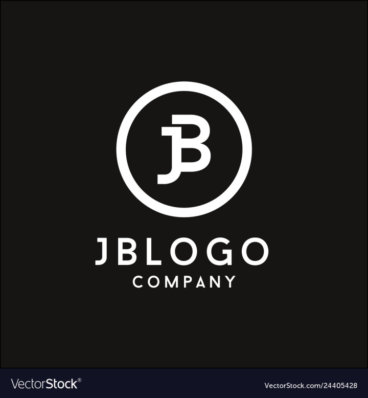 Creative letter jb logo design template initial Vector Image