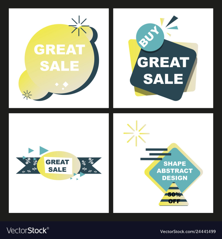 Great Deal Concept Promos Promotional Element Stock Vector