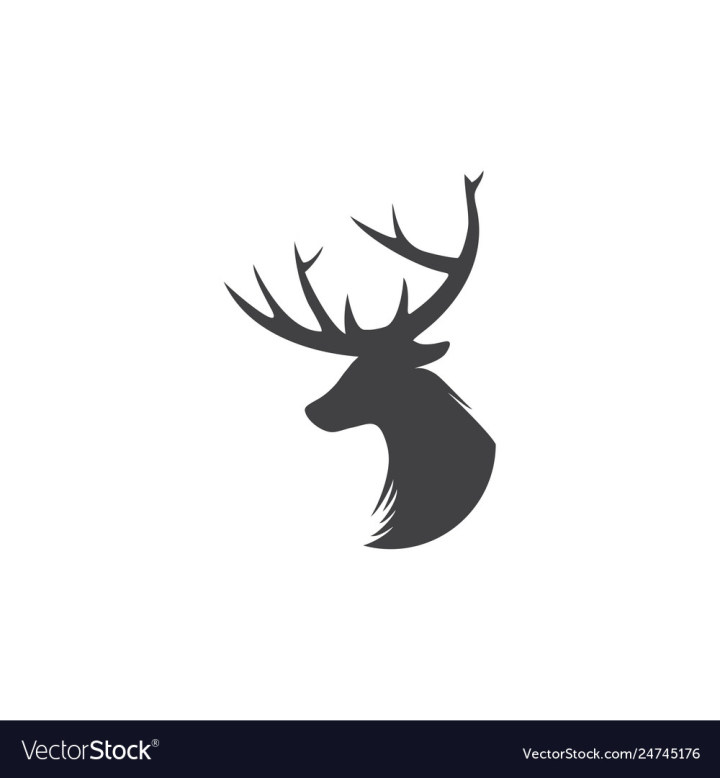 Deer Logo - Vintage deer logo with powerful golden antlers - CleanPNG /  KissPNG