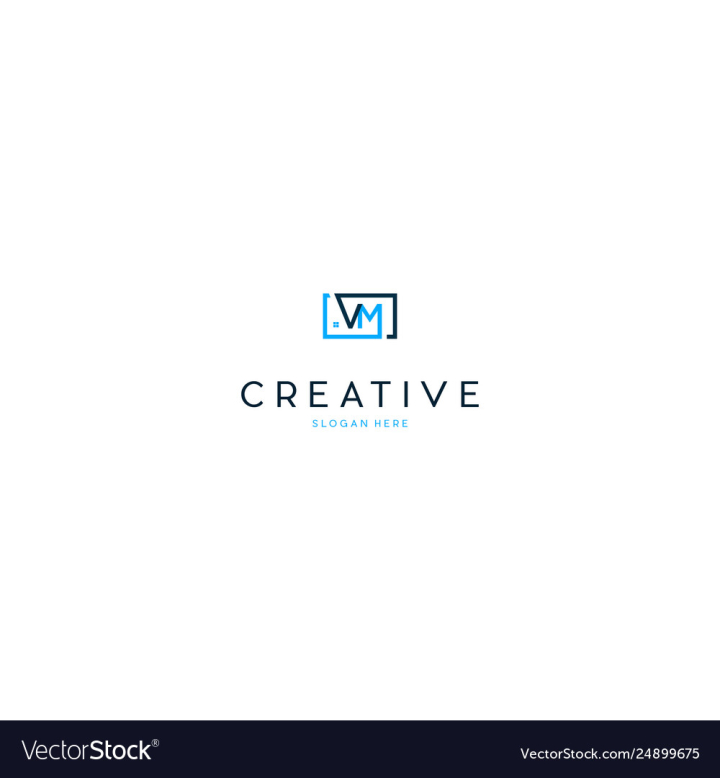 Vm logo design Royalty Free Vector Image - VectorStock