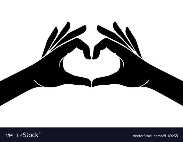 vectorstock,Heart,Hand,Silhouette,Sign,Vector,Symbol,Eps,Love,Icon,Gesture