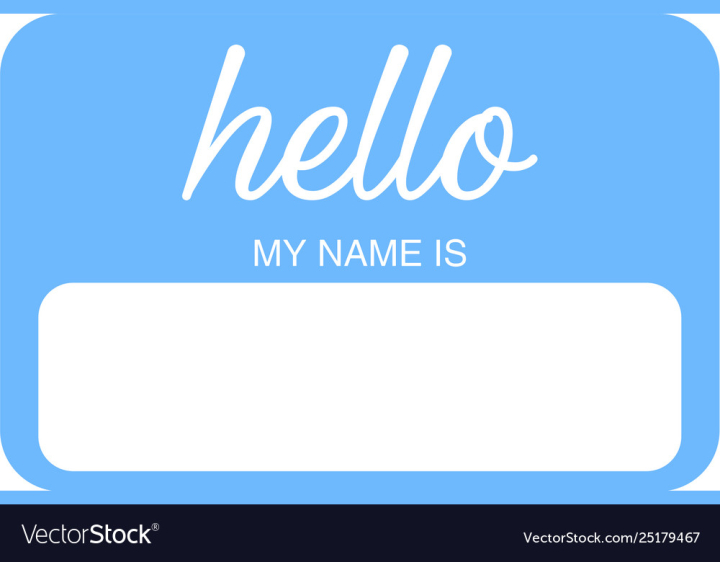vectorstock,Name,Tag,Eps,Hello,Vector
