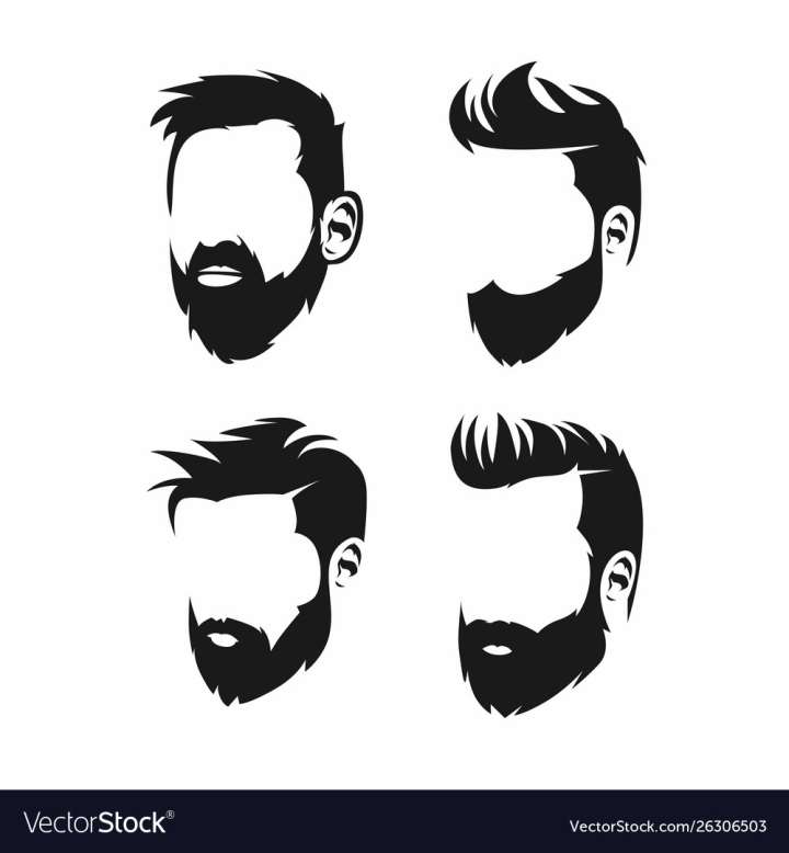Free: Beard logo design vector image 