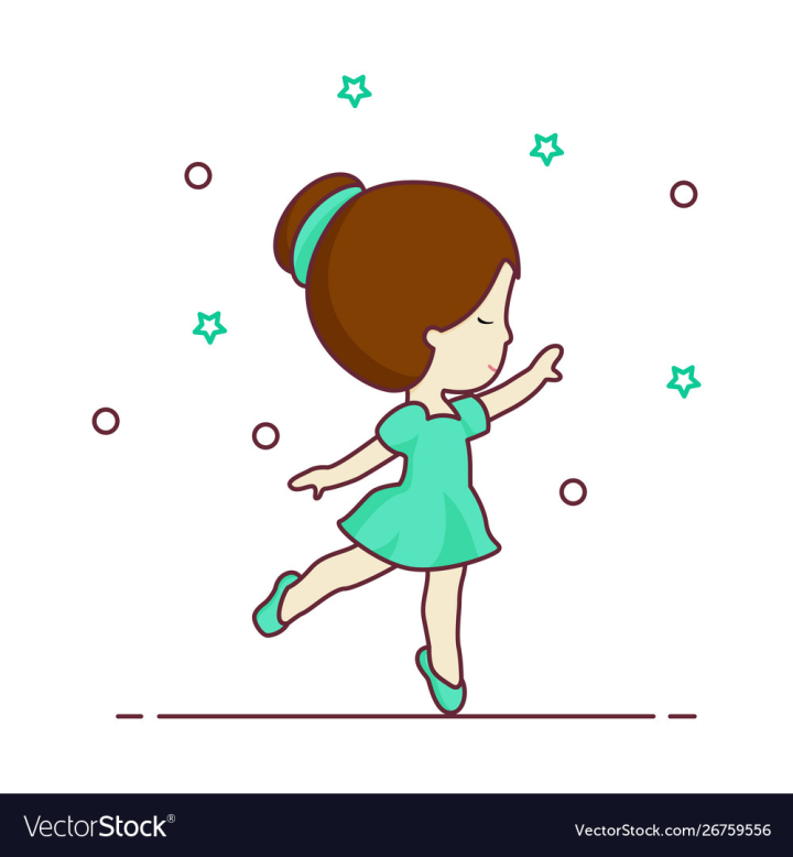 Free: Woman dancing young girl full body cartoon icon vector image -  