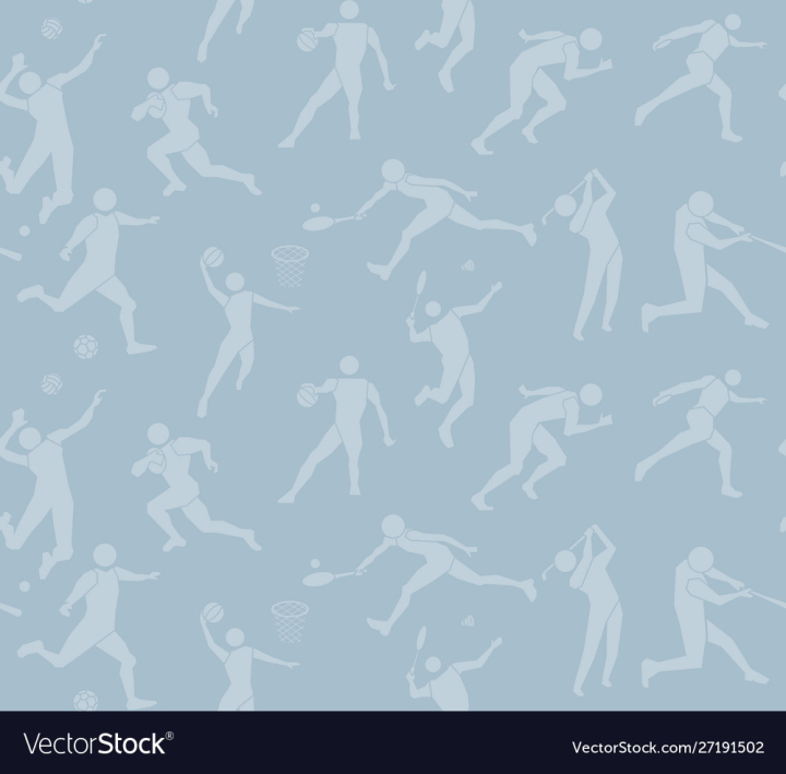 Free: Sport pattern seamless backdrop people sport icon vector