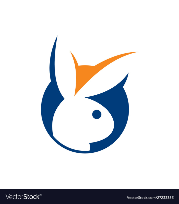 Rabbit Logo Vector Illustration Design Concept Stock Vector