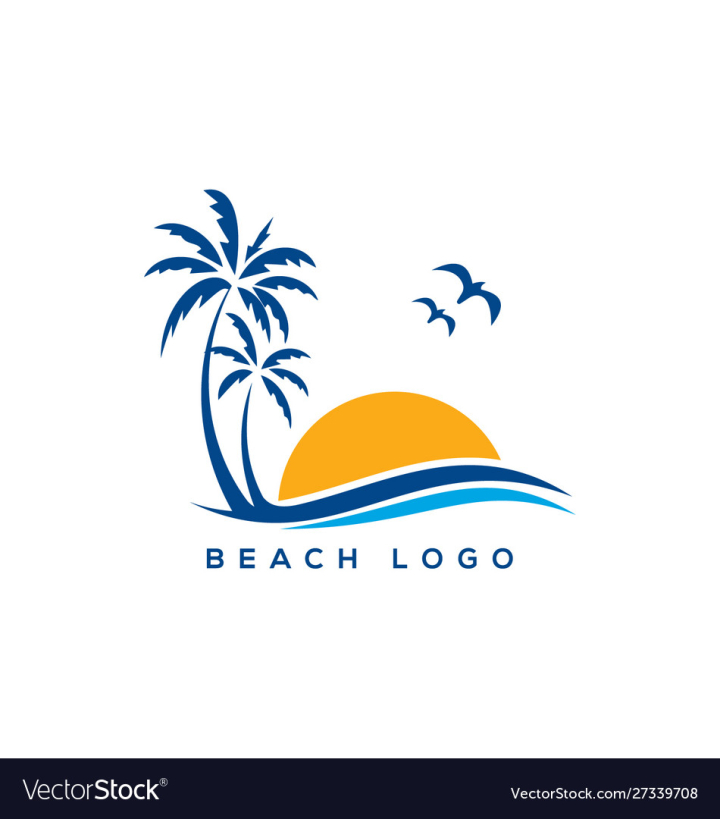 Holiday Travel Logo Design Template Stock Illustration - Download Image Now  - Airplane, Beach, In Silhouette - iStock