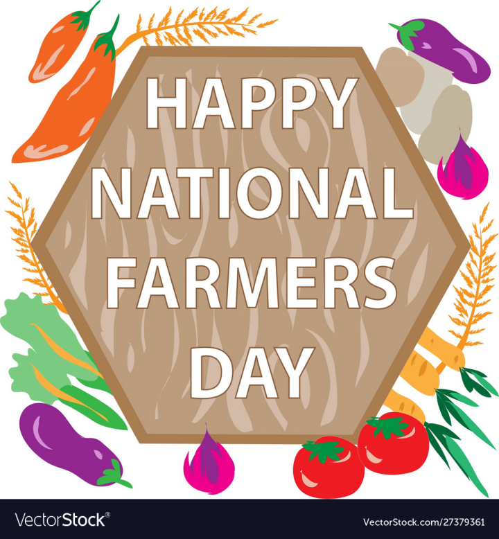Free Happy national farmers day sign vector image nohat.cc