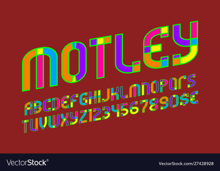 motley-alphabet-with-numbers-and-currency-signs-vector-image-nohat-free-for-designer