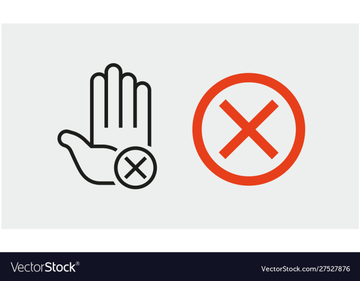 Stop Sign vector icon. Stop sign with hand isolated