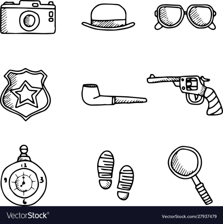set,doodle,detective,police