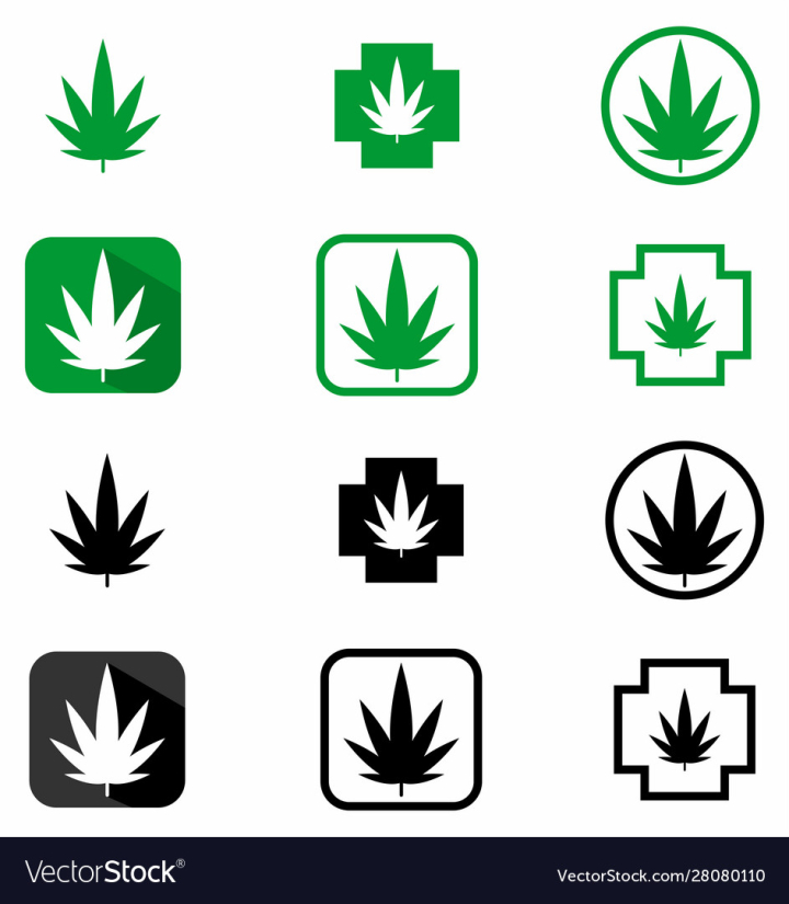 vectorstock,Cannabis,Cbd,Marijuana,Hemp,Leaf,Logo,Icon,Black,Green,Nature,Business,Medicine,Healthcare