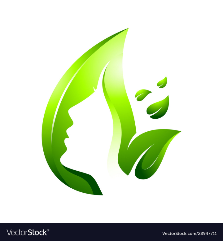 Free: green leaf skin care logo - nohat.cc