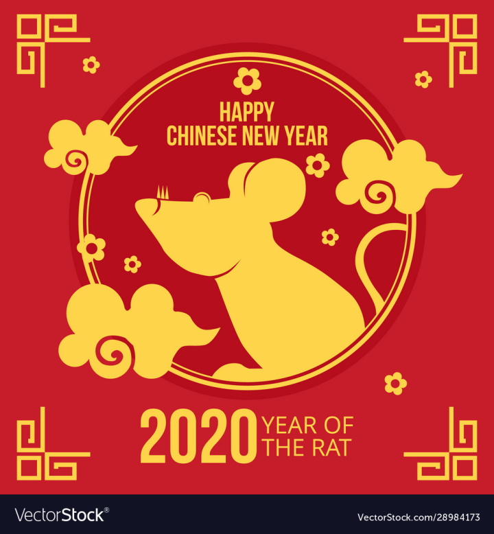 vectorstock,Year,New,Chinese,2020,Happy,Mouse,Lunar,Rat,Background,Greeting,Card,Banner,Luxury,Post,Red,Flower,Zodiac,Gold,Golden,Lucky