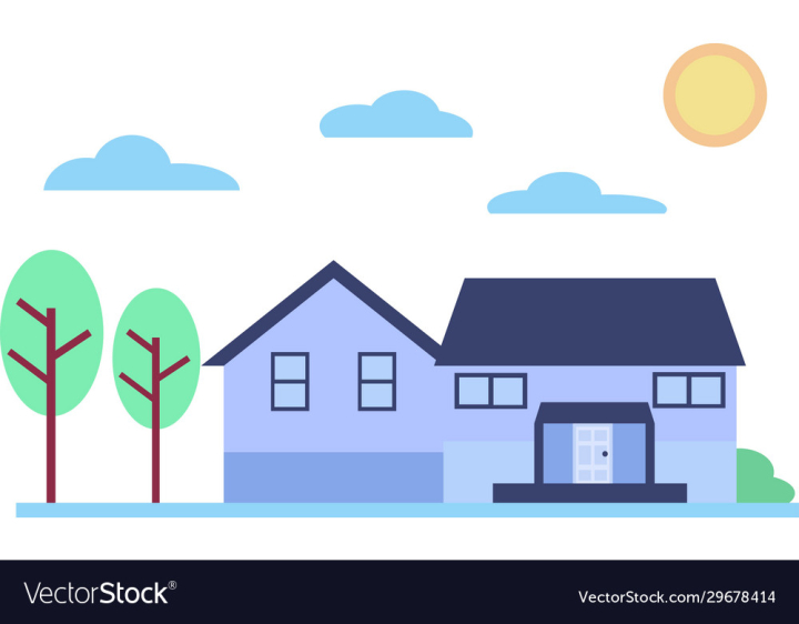 vectorstock,Home,Family,House,Background,Suburban,Sunny,Suburb,Door,Icon,Porch,Exterior,Bush,Design,Cloud,Sun,Town,Branch,Building,Window,Construction,Estate,Architecture,Graphic,Vector,Illustration,Knob,Tree,Symbol,Roof,Property,Residential,Residence