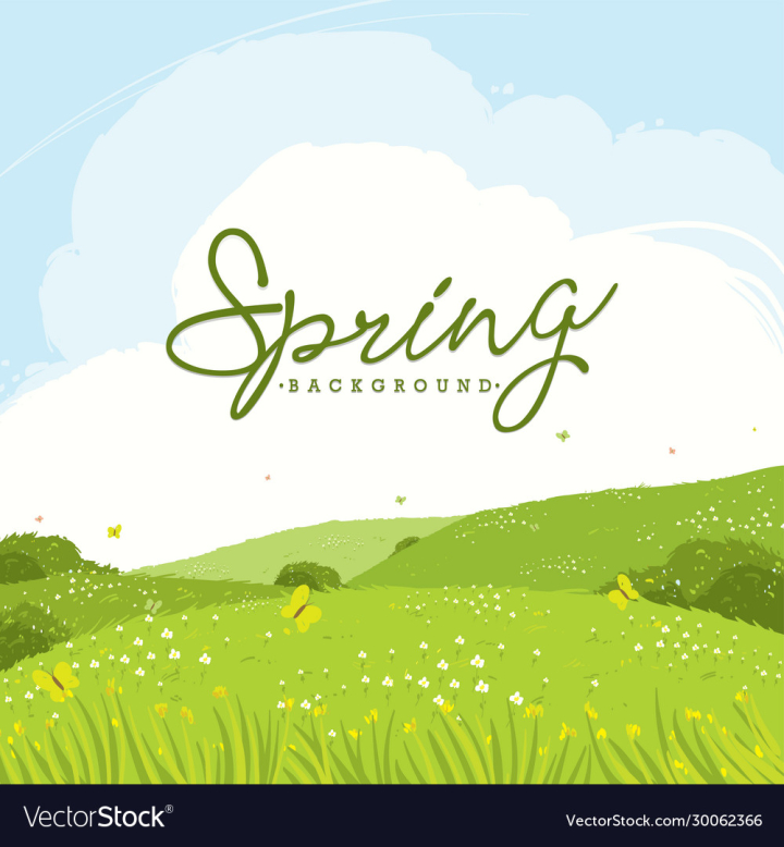 vectorstock,Spring,Background,Art,Butterfly,Illustration,Grass,Green