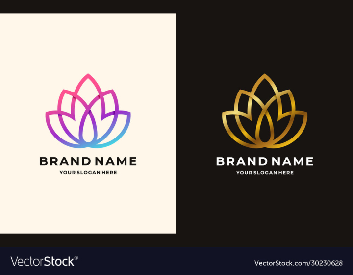 Logo Luxury Design Vector Design Images, Lotus Gold Luxury Vector Design  Logo Template Icon, Template, Green, Nature PNG Image For Free Download