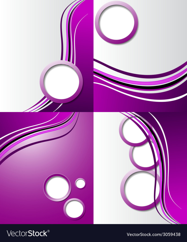 Free: Set of elegant abstract purple background with for vector image -  