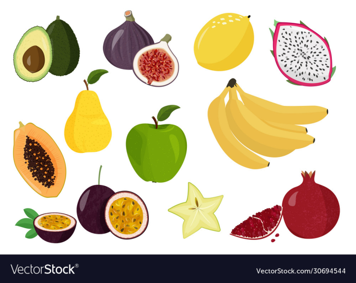 vectorstock,Fresh,Fruit,Collection,Fruits,Red,Avocado,Dragon,Passion,Sweet,Set,Nature,Food,Lemon,Pomegranate,Papaya,Vector,Apple,Design,Icon,Group,Object,Tropical,Orange,Banana,Pear,Symbol,Healthy,Eating,Vitamin,Vegetarian,Slice,Ripe,Raw,Figs,Illustration,Star,White,Summer,Weight,Agriculture,Isolated,Painting,Snack,Delicious,Diet,Portion,Citrus,Carambola