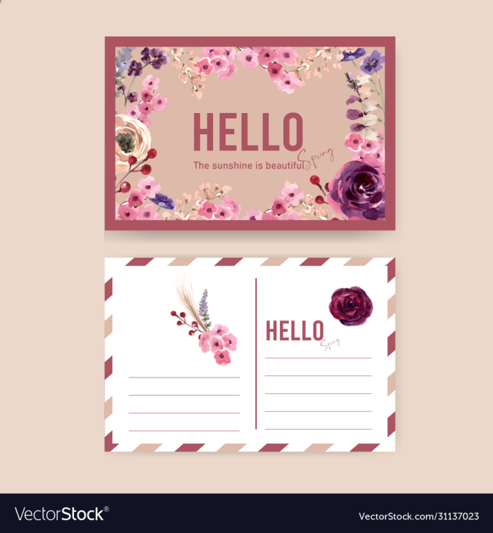 vectorstock,Floral,Wine,Postcard,Flower,Gypsophila,Lavender,Hand,Drawn,Drawing,Rowan,Botanical,Decorative,Style,Print,Leaves,Nature,Rose,Beautiful,Watercolor,Wisteria,Art,Color,Blooming,Vector