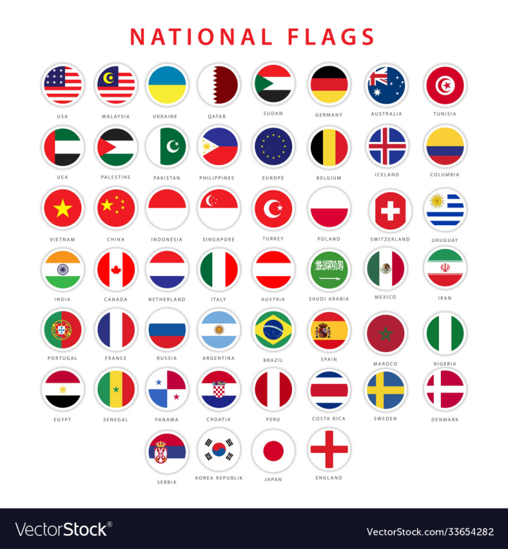 vectorstock,Flags,Flag,World,Country,All,Circle,Round,National,Design,Europe,Vector,Template,Collection,Circular,America,Icon,Set,Emblem,USA,Japan,Map,International,Africa,Australia,Continent,State,Background,Flat,Asia,North,Russia,Travel,Sign,Nation,South,Symbol,Isolated,Illustration,Shape,White,China,Simple,Web,Business,East,Banner,West,Education,Concept,Official,3d