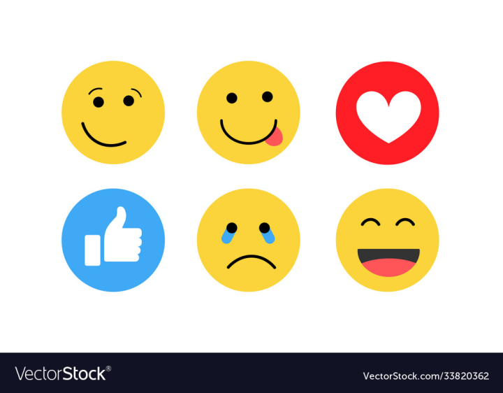 emoji faces expression funny smile happy angry mood sad set