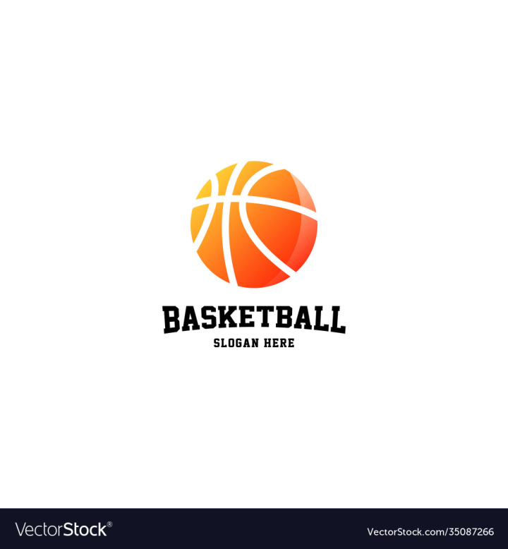 Basketball championship logo Royalty Free Vector Image