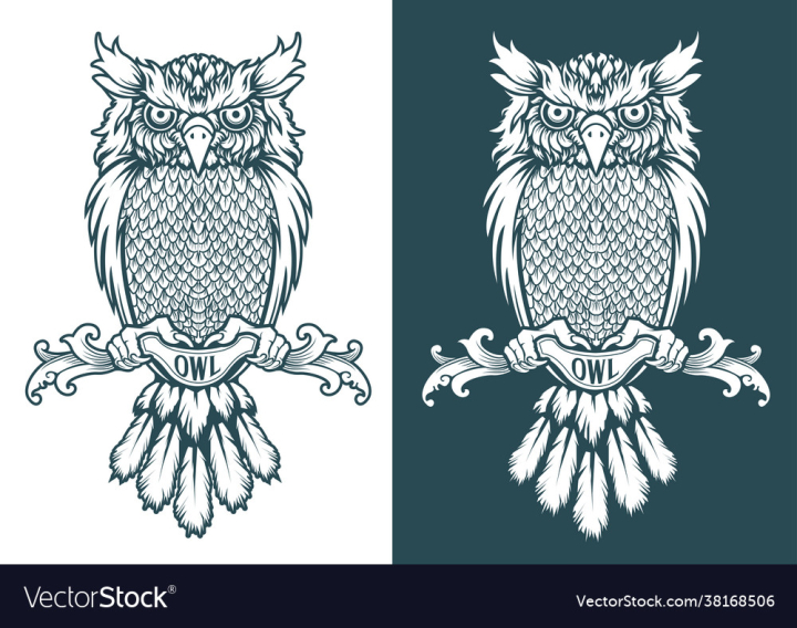 Owl. Tattoo design stock vector. Illustration of symbol - 42277522