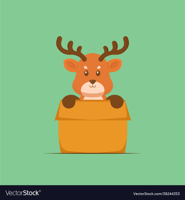 Animal,Kitty,Deer,Cartoon,Playing,Cute,Box,Animals,Cheerful,Character,Comic,Flat,Baby,Sticker,Background,Drawing,Fun,Design,Vector,Graphic,Happy,Mammal,Isolated,Funny,Smile,Young,Icon,Pet,Nature,Illustration,vectorstock