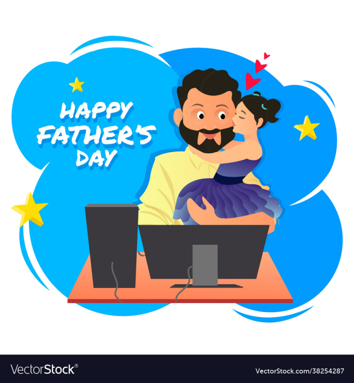 Day,Fathers,Father,Child,Daughter,Love,Home,From,Parenting,Pc,Isolated,Young,Cute,Princess,Working,Care,Laptop,Guy,Computer,Communication,People,Table,Person,Work,Sitting,Cuteness,White,Blue,Parenthood,Cpu,Violet,Parent,Star,Men,Cartoon,Dress,Yellow,Happy,Desk,Screen,Overloaded,vectorstock