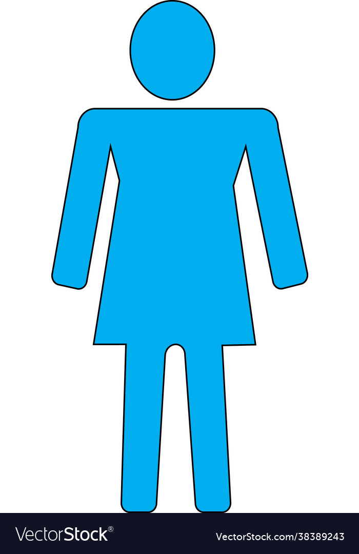 Symbol,Woman,Logo,Blue,vectorstock