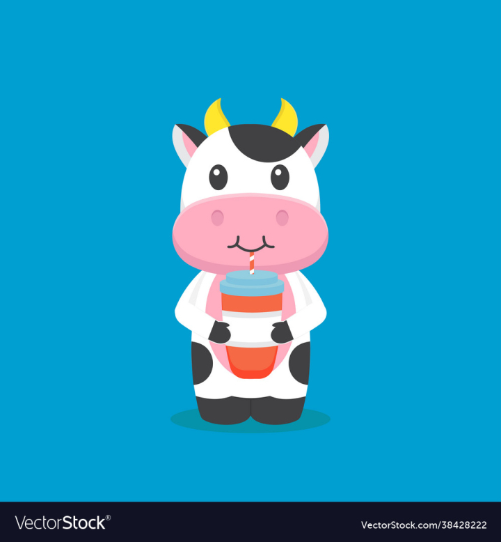 Cute,Cow,Animal,Cartoon,Drink,Art,Character,Illustration,Vector,Kawaii,Wildlife,Goat,Funny,Wild,Black,Cup,Drawing,Zoo,Baby,Smile,Fun,Isolated,Adorable,Nature,Graphic,Design,White,Happy,vectorstock