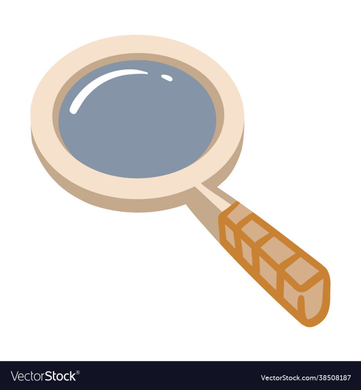 Cartoon, lens, loupe icon