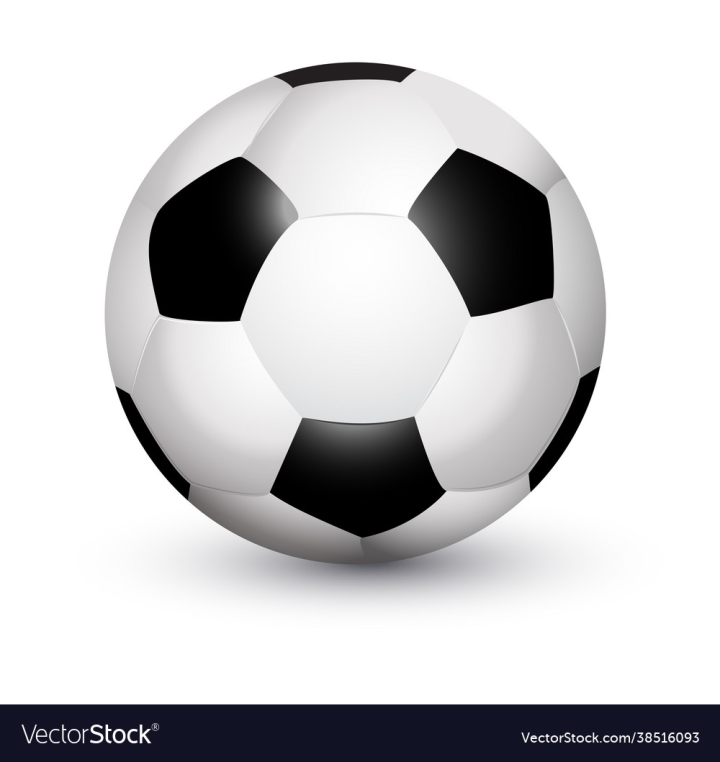 Ball,Soccer,Football,Background,White,Isolated,Sport,Leather,Circle,One,Studio,Round,Classic,Game,Black,Closeup,Symbol,Team,Fun,Competition,Equipment,Play,Sphere,Single,Leisure,vectorstock