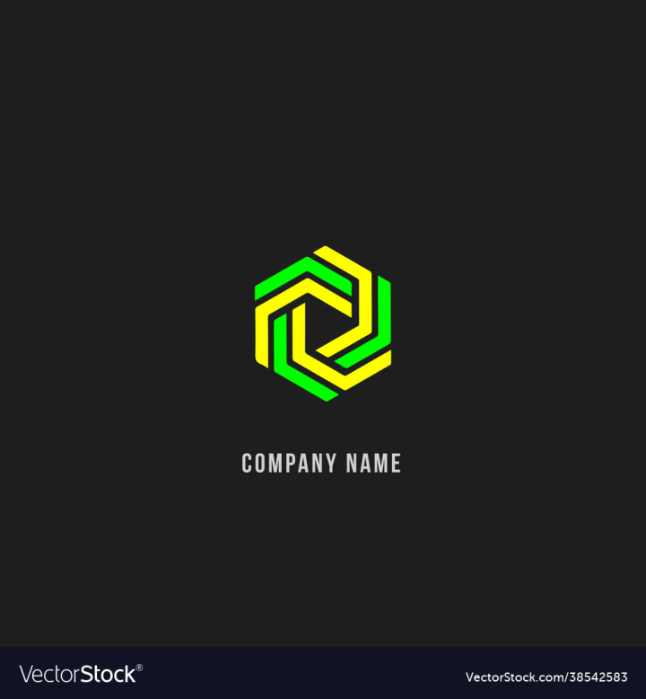 Logo,Design,Hexagon,Yellow,And,vectorstock