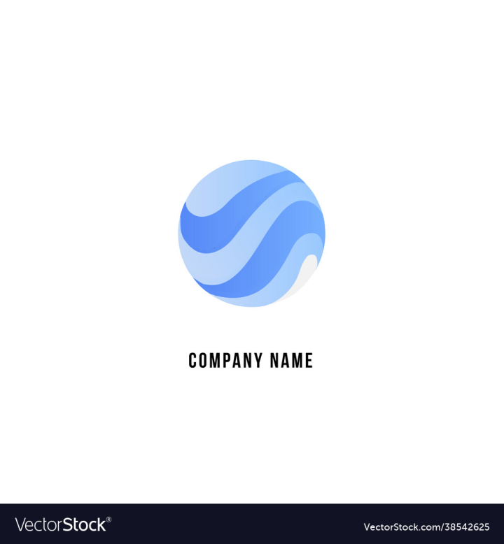 Sphere,Logo,Design,Blue,Gradient,vectorstock