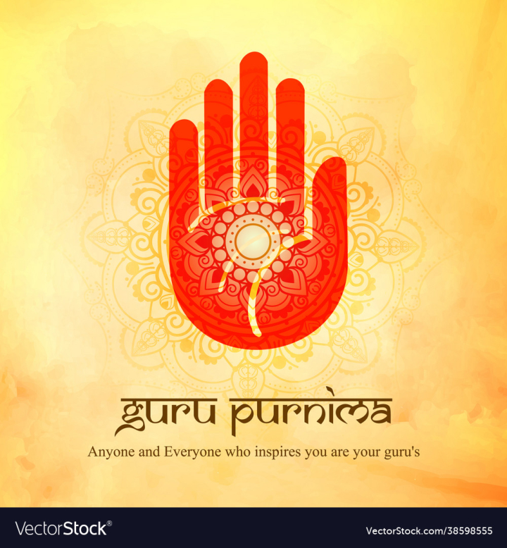 Minimal Vector Design of Guru Purnima - Guru and Flower Stock Vector |  Adobe Stock