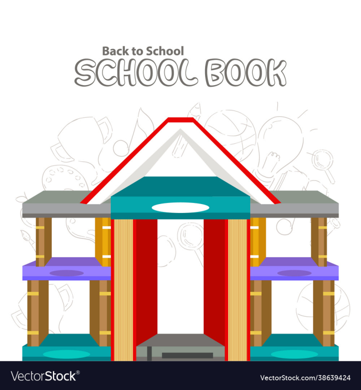 Free: poster back to school with set books 