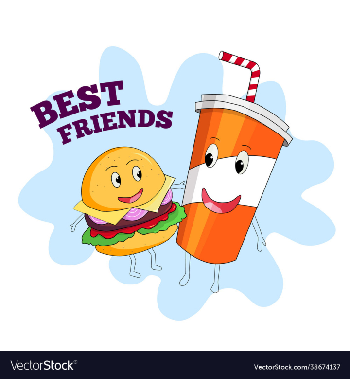 Drinks,Food,Drink,Burger,Cold,Friend,Best,Poster,Friendship,White,Smile,Enjoyment,Bun,Delicious,Cheeseburger,Straw,Fast,Day,Yellow,Happy,Cheese,Summer,Pink,Dinner,Party,Cartoon,Fun,Orange,Green,Blue,Junk,Drinking,Design,Illustration,Vector,Juice,Graphic,Soft,Closeup,Meeting,Post,Happiness,Lifestyle,Communication,Creative,Fresh,Hot,vectorstock