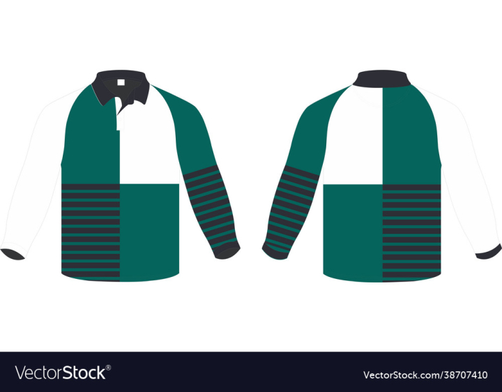 Knitted,Jerseys,Long,Jersey,Shirt,Front,Back,Isolated,Illustration,Football,Clothing,Apparel,Fabric,Blank,Clothes,Green,Fashion,Sport,Design,Cotton,Sports,Vector,Sleeve,Soccer,Textile,Top,White,Men,Team,Template,Uniform,Shirts,vectorstock