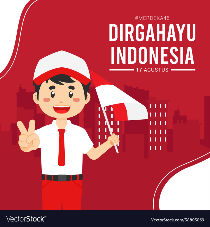Day,Independence,Banner,Template,Character,Vector,Smiling,Indonesia,Concept,Isolated,Happy,Boy,Male,Background,Cartoon,Hat,Person,Red,Black,Short,Celebrating,Wearing,Multicolored,Flat,Hair,Holding,Fur,Asian,Portrait,vectorstock