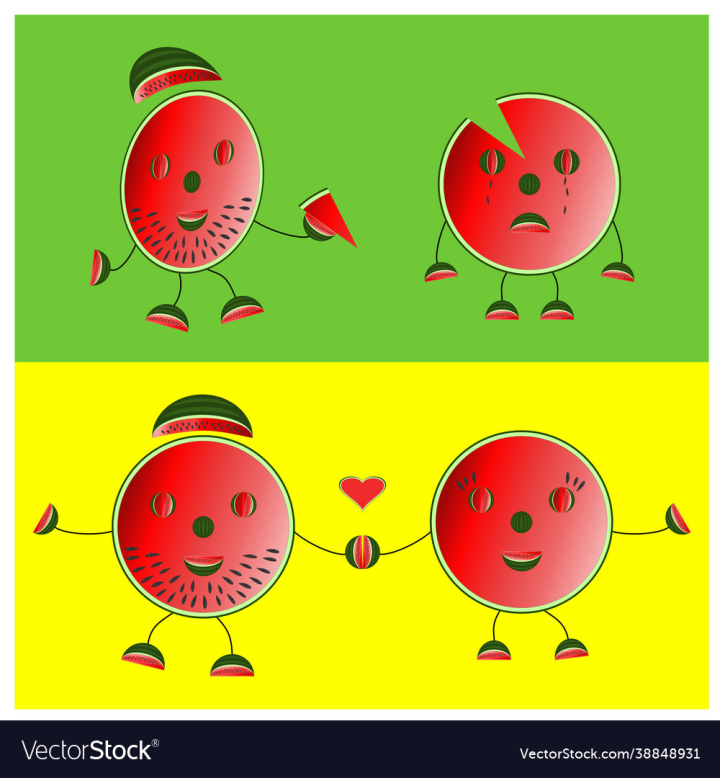 Abstract,Cry,Love,Cute,Graphic,Watermelon,Emotion,Creativity,Concept,Funny,Expression,Help,Happy,Heart,Character,Symbol,Face,Hat,Design,Cartoon,Fun,Food,Art,Set,Isolated,Smile,Icon,Red,Structure,Model,Shape,Vector,Illustration,vectorstock