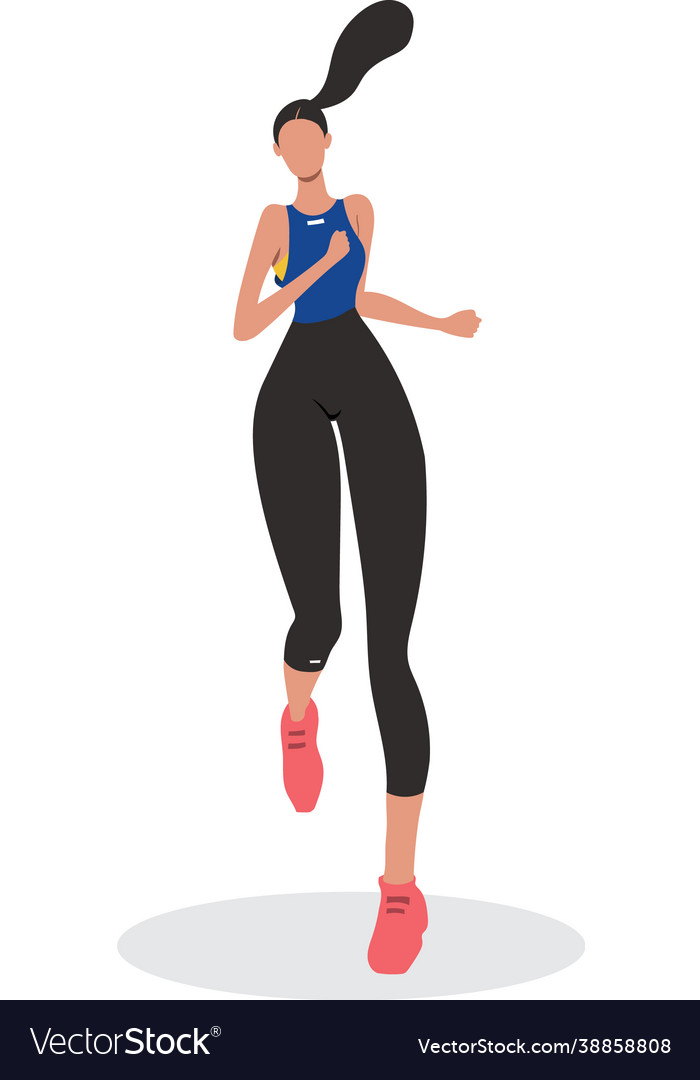 Girl,Sport,Running,Jogging,Illustration,Healthy,Life,vectorstock