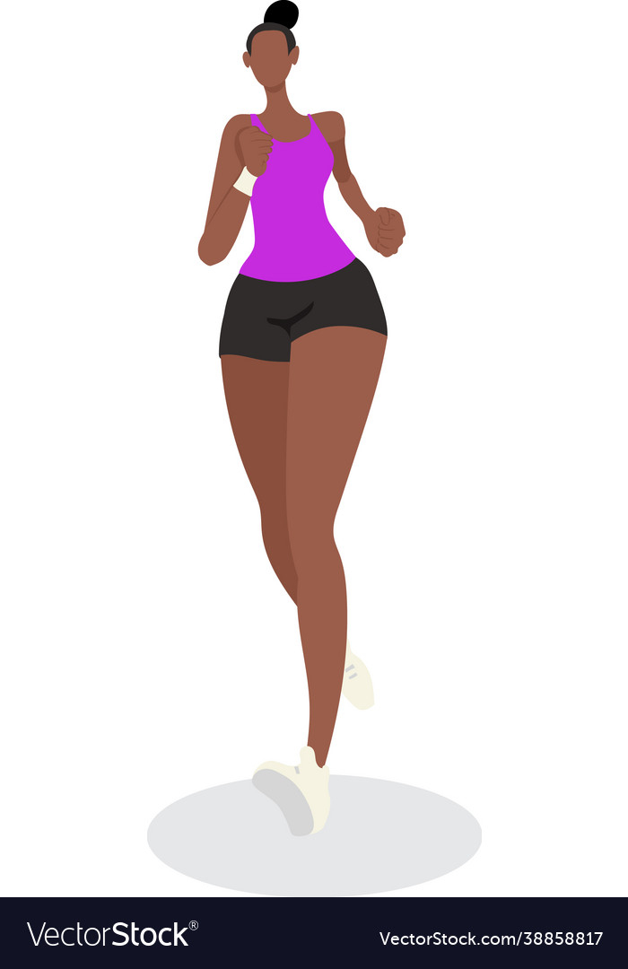 Girl,Running,Exercise,Jogging,Sport,Illustration,Healthy,vectorstock