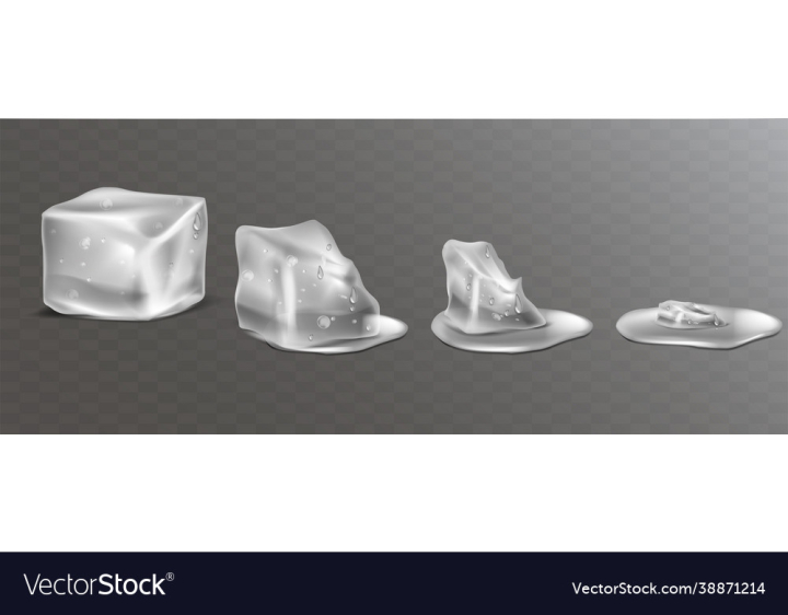 Transparent ice cubes, cold and fresh concept, Stock image