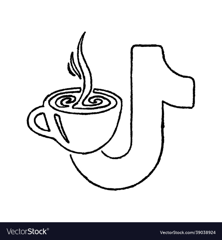 Coffee,Tiktok,Logo,vectorstock