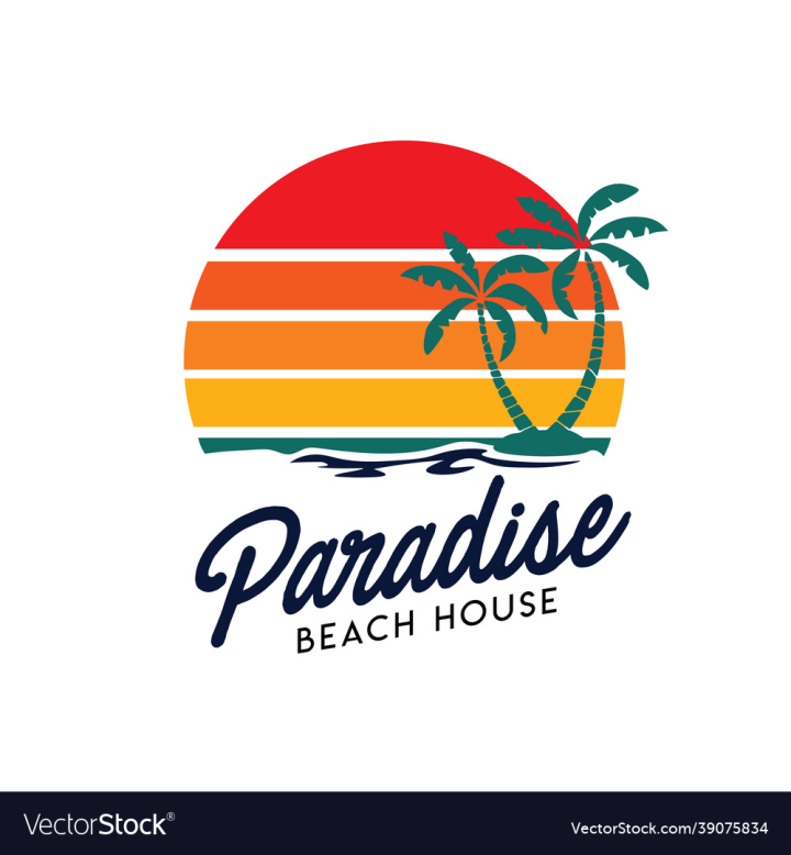 Beach logo vector design free download