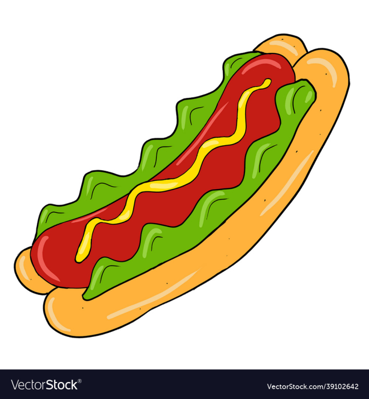 Food,Sandwich,Illustration,Fast,Fastfood,Sausage,Drawn,Dog,Hot,White,Icon,Restaurant,Symbol,Vector,Barbecue,Grilled,Wiener,Unhealthy,Closeup,Tasty,Diet,Beef,Hungry,Isolated,Fat,Cooking,Fresh,Menu,Yellow,Lunch,Flat,Breakfast,Junk,Delicious,Bun,Snack,Cartoon,Meal,Ketchup,Bread,Mustard,Eat,Hotdog,Design,American,Red,Meat,Dinner,vectorstock