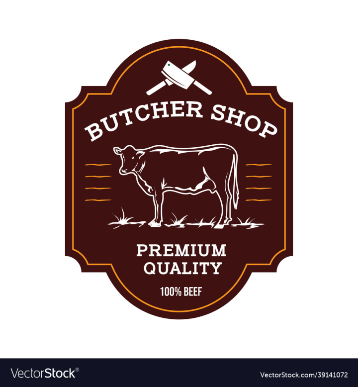 Beef,Label,Shop,Butcher,Cow,Badge,Seal,Meat,Retro,Stamp,Isolated,Product,Vintage,Design,Food,Knife,Market,Barbecue,Cattle,Classical,Butchery,Logotype,Company,Graphic,Emblem,Farm,Cut,Fresh,Icon,Natural,Animal,Menu,Business,Illustration,Ribbon,Shape,Organic,Template,Pork,Text,Sale,Sticker,Steak,Premium,Silhouette,Sign,Symbol,Vector,Restaurant,vectorstock